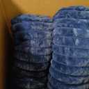 Rycwola Faux Fur Headboard Pillow with 2 Pack Neck Roll Pillow Large Headboard Pillow Soft and Supportive with Removable Cover (Blue, King)