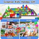 Magnetic Tiles Road Car Set, Toddler Magnetic Building Blocks Toys for 3 4 5 6 7 Year Old Boys Girls, Kids Montessori STEM Sensory Preschool Classroom Educational Learning Games Easter Birthday Gifts (Multicolor8)