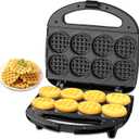 OSTBA Mini Waffle Maker, 8 * 2 inch Belgian Waffle Iron, 750W Non-Stick Electric Waffle Machine for Breakfast, Easy to Clean, Compact for Kids & Family Use (Small)