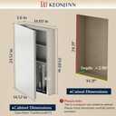 Keonjinn Medicine Cabinet Mirror for Bathroom 14"x24", Adjustable Shelves