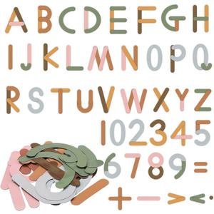 38 Pcs Giant Magnetic Letter and Number Construction Activity Set Alphabet Number Magnets Educational Montessori Toy Building and Recognition for Kid Preschool Learning Toy(Boho Color), 2.8 cm/1.1 inches to 19 cm/7.48 inches