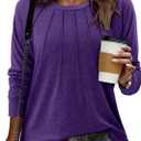 onlypuff Womens Top Long Sleeve Shirts for Women Cute Ladies Top Fashion Fall Tops 2024 Tunic Tops Blouses (L)