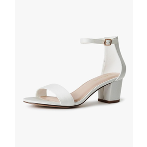 . Adams Daisy Heeled Sandals - Ankle Strap Low Block, Open Toe Dress Pumps, Chunky Heels - Dressy Shoes for Women - Bridal, Wedding, Summer Sandals, Size -11