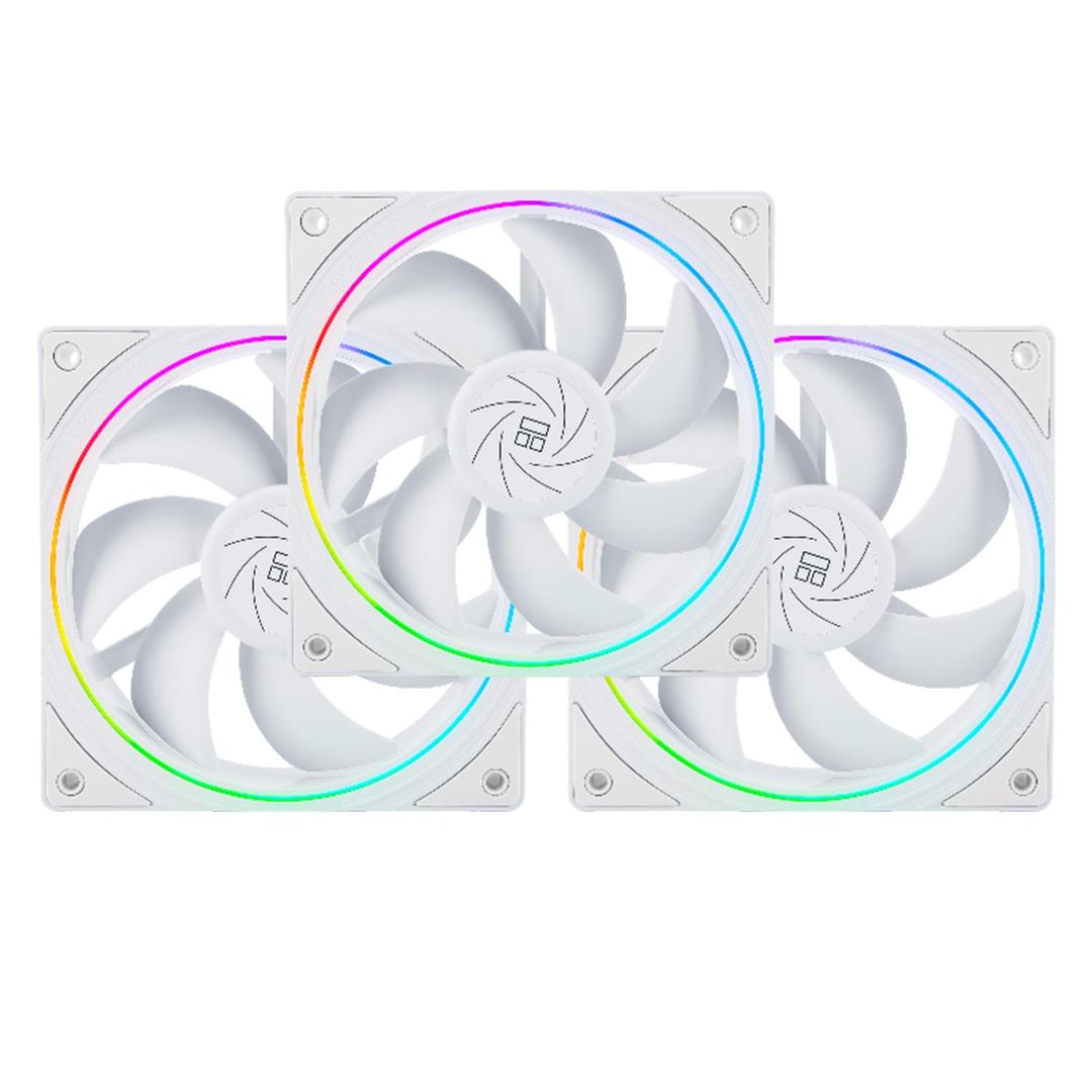 Thermalright TL-S12W X3 CPU Fan 120mm Case Cooler Fan Comes with ARGB Lighting Effect,PC PWM Silent Computer Fan with 1500RPM Speed, CPU Cooling Fan White3-Pack