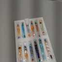 JOYIN 12Pcs Colorful Glass Icicle Ornaments with Crystal Line for Christmas Tree Decorations, 3.54-3.7" Xmas Tree Hanging in 12 Different Designs