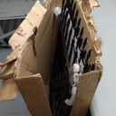 Metal Garden Fence with Gate 42 in H x 11.5 ft L, 1 Gate + 4 Panels Border Fence Panels Animal Barrier for Dogs, No Dig Garden Fencing for Yard Patio Flower Bed Lawn Outdoor, Black