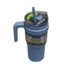 Reduce 24 oz Tumbler with Handle and Straw - Stainless Steel with Sip-It-Your-Way Lid - Keeps Drinks Cold up to 24 Hours - Sweat Proof, Dishwasher Safe, BPA Free - Glacier, Opaque Gloss