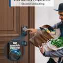 TEEHO TE002K Keyless Fingerprint Deadbolt Door Lock - Smart Lock with Handle and Keypad - Oil-Rubbed Bronze