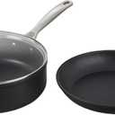 Le Creuset Toughened Nonstick PRO Cookware Set, 3 pc. (10" Fry Pan, 4.25 qt. Saute Pan with Lid),Gray