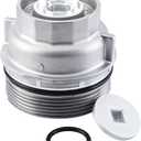 Oil Filter Housing Cap Assembly 15620-31060 with Oil Plug Fit for Toyota 2005-2019 Tundra RAV4 4Runner Camry Highlander Tacoma Avalon Sienna Venza Lexus RX350 Replacement 1562031060 15643-31050