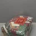 jinchan 8x10 Red Snowflake Christmas Rug Washable Large Area Rug for Living Room Bedroom Non-Slip Soft Carpet Xmas Geometric Floor Mat Lattice Holiday Decor for Dining Room Porch