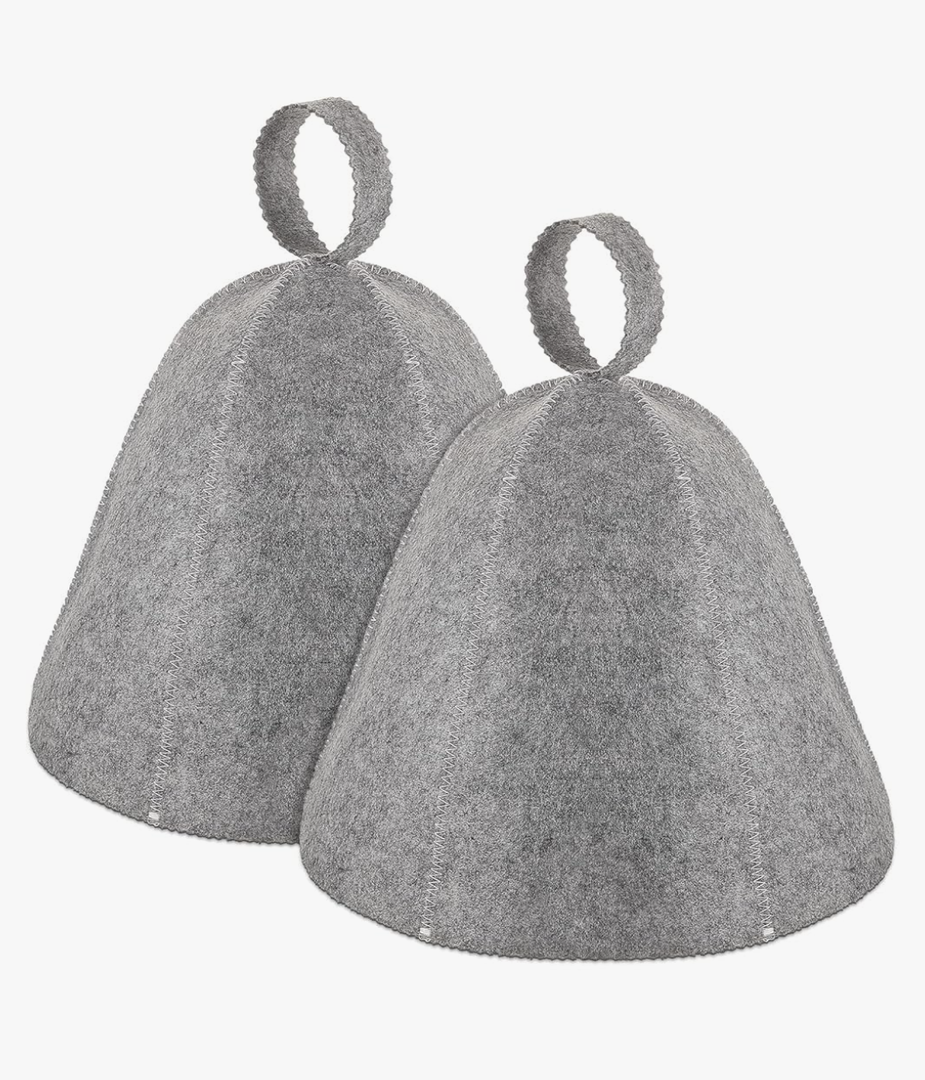 JaGely Sauna Hat for Men Women Wool Sauna Hat Vaporarium Cap Russian Banya Cap for Bath House Accessories