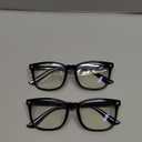 livho High Tech Blue Light Glasses - Advanced Blue Light Blocking Computer Glasses - Screen Fatigue & UV Protection (*B11 Light Black X 2)