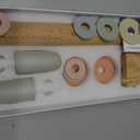 Geesta Adjustable Wood Rolling Pin with 5 Thickness Rings, Precise Dough Roller Handle Press Design with Measurement Guide for Fondant, Pizza, Pie Crust, Cookie, Pastry Baking Decorating Accessories