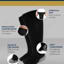 2 x Pembrook Plus Size Compression Socks Wide Calf - Up to 6XL | Black Wide Calf Compression Socks Women Plus Size | Circulation Support (3X-Large)