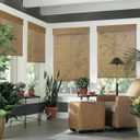 Cordless Bamboo Roman Shades, 24" W x 48" H, Natural Pearly White