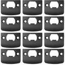 EATAKWARD 12 PCS Door Strike Plate, Black Deadbolt Strike Plate with Srews, Stainless Steel Deadbolt Covers Door Reinforcement Kit