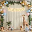 10x10ft Beige Backdrop Curtain for Parties Wrinkle Free Fabric Backdrop Curtain Wedding Photo Backdrop Drapes for Birthday Party Baby Shower Bridal Shower Photography Back Drop 2 Panels 5x10FT