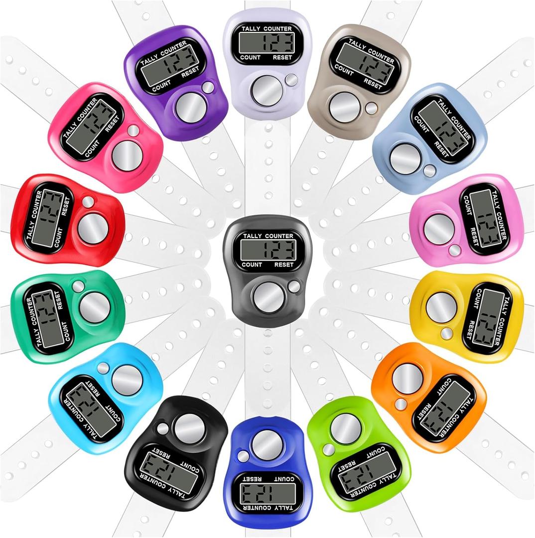 Electronic Finger Counter, Electronic Digital Display, Hand Tally Clicker Counter, Digital Handheld Tally Counter for Counting Numbers Knitting Coaching Golf Lap Fishing School Sports Event