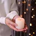 6 Pack 3x3 Inch Pillar Candles, Unscented Column Candles for Home Restaurants Spa Church Weddings, Smokeless Dripless and Clean Burning Emergency Candle - White