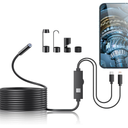 ndoscope Camera with Light, 1920P HD Borescope Tools with 8 Adjustable LED Lights, Endoscope with Semi-Rigid Snake Camera, Inspection Borescope for iOS and Android