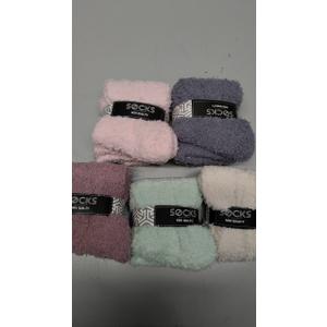 Fuzzy Socks Warm Fluffy Winter Cozy Thick Plush Slipper Sleep Comfy Crew Socks for Women & Men 5 Pairs (Medium, Pink/Grey/Green/Beige)