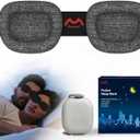 Eye Mask for Sleeping - 100% Blacking Sleep Mask for Men Women, Sleeping Mask with Adjustable Night Blindfold Flight, Travel, Nap, Black