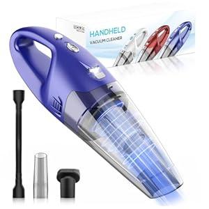 YOOHI Handheld Vacuum Cordless Rechargeable – 6000Pa Mini Hand Held Vacuum, LED Light, 20–25 Mins Runtime, USB Charging, 500ML Cup – Lightweight Small Vacuum Cleaner Cordless for Car/ Office/ Home