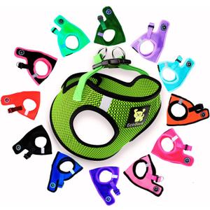 EcoBark Step in Dog Harness Reflective Soft Ultra Padded Mesh Dog Harnesses for XXS, XS, Small, and Medium Dogs Eco-Friendly Comfort Secure Halter No Pull Adjustable Pet Vest (Small- 7 to 10 lbs - Chest Up to 14 in (Pack of 1), Neon Green Sport)