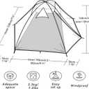 Forceatt Camping Tent 2/3/4 Person, Professional Waterproof & Windproof Lightweight Backpacking Tent Suitable for Outdoor,Hiking,Camping, Mountaineering and Travel