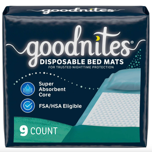 Goodnites Disposable Bed Pads for Bedwetting, 2.4 x 2.8 Ft, 36 Count