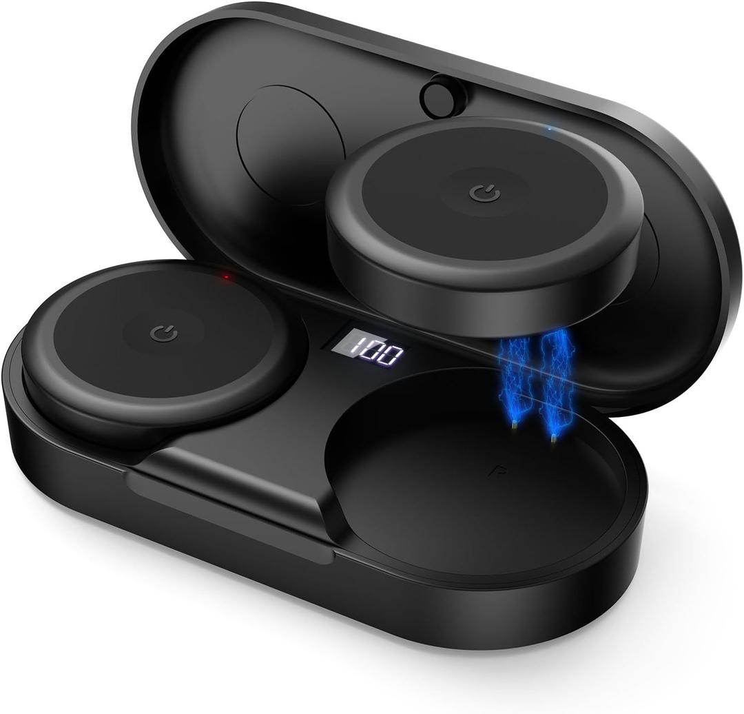 Ski Helmet Speakers, Wireless Stereo Skiing Headphones, True Wireless Bluetooth Drop-in Headphones with Easy Control Buttons and Built-in Mic for Snowboarding, Motorcycling, Audio Ready Helmet (Black-Gray)