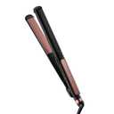 INFINITI PRO CONAIR Rose Gold Ceramic Flat Iron Hair Straightener, 1-Inch Flat Iron with Extra-Long Plates, including a Floating Plate, Advanced Heat Technology, Black