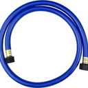 Darnassus PVC Garden Hose 1/2 Inch, 4 FT Flexible Water Hose Blue with Male and Female Plastic Fittings - No Leaking and Lightweight for Household Outdoors Lawns Patio