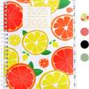 5 x Planner 2025-2026,Academic Year Weekly and Monthly Calender Planner, July 2025 - June 2026,Spiral Notebook A5 (6.3" x 8.5") Perfect for Teacher, Student,Office,School Supplies (Oranger)