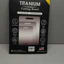 3-Pack Titanium Cutting Board Set, Non-Slip & Double-Sided Design, 100% Pure Titanium Food-Grade Non Toxic Cutting Board, Knife-Friendly, Dishwasher Safe