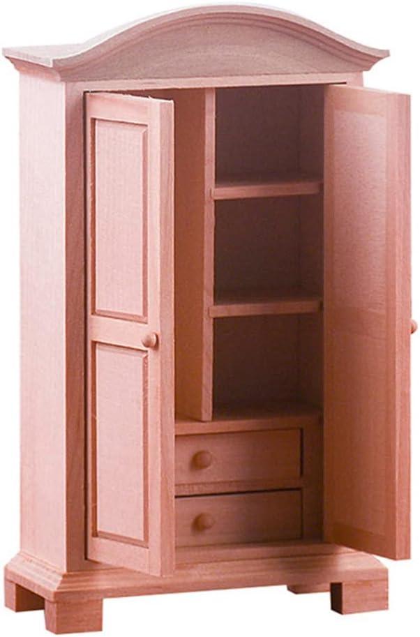 Milisten Miniature Wooden Cabinet 1 12 Scale Dollhouse Furniture Compact Storage Cabinet for Dollhouse Bedroom Living Kitchen Decor