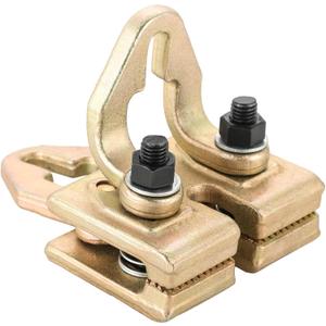 Professional 5 Ton Auto Body Repair Clamp Kit | Heavy Duty Right Angle Multi Hook Point Pull Clamp for Precision Dent Pulling and Frame Straightening, Gold Steel Back Clamp Puller