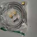 Stainless Steel Washing Machine Hose With Quick Connect，Portable Water Inlet Connection and Supply Line, (90 Degree Elbow)
