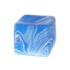 3 Pcs Swirl Ice Cube Bulk Stress Cube for Adults Anxiety Relief Soft Squeeze Sensory Square Ball for Prizes Goodie Bag Party Favors(Blue)