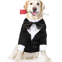 Large Dog Tuxedo Dog Suit, Dog Gentleman Costume Party Suit with Bow Tie Shirt for Halloween Christmas, Formal Pet Wedding Attire, XL