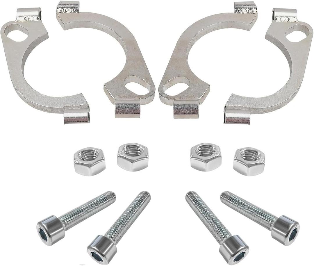 2 Packs 2.5 inch Split Flange Repair Kit, 2 Bolt 2.5"/63.5mm Exhaust Flange Flat Oval Split Flange Repair Replacement Kit