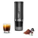 CERA+ Portable Coffee Maker Electric Espresso Machine, Self-Heating 8 Cups per Charge & 20 Bar Small Coffee Maker for Travel & RV, Single Serve Coffee Maker with USB-C Works with NS Capsules & Grounds