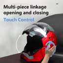 Iron-Mans Helmet Electronic Mark 5 Helmet Silver Voice Control/Sensing/Remote Control Open/Close with Sounds & LED Eyes Light Up Super Hero Movie 1:1 Model Prop, Large