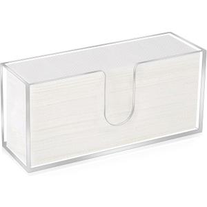 Acrylic Paper Towel Dispenser, Paper Towel Holder Countertop Clear Multi Trifold Napkin Holder, Suitable for Z-fold, C-fold or MultiFold Paper Towels for Bathroom, Toilet, Kitchen