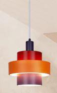 Lampe House Unique 3-Ring Pyramid Pendant Light Fixtures - LED Technology, Metal Acrylic Shade, Adjustable Height - Versatile Hanging Lights for Bedrooms, Kids Rooms, Living Rooms & Dining Areas (Sunset)