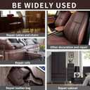 Lifeshoon Leather Repair Patch, 17X395 Inch Self Adhesive Leather Repair, Large Vinyl Patch Tape for Couches, Furniture, Car Seats, Cabinets, Wall, Handbags Dark Brown, 17X395 Inch