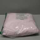 Pink Gingham Tablecloth with Ruffle Table Skirt for 6 Foot Rectangle Table, 72 x 30 Inch Checkered Scalloped Tablecover, Rectangle Picnic Party Decor Tablecloth for Wedding Baby Shower