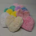 9 Pcs Pastel Colors Christmas Heart Pillow Faux Rabbit Fur Fluffy Heart Throw Pillows Cute Decorative Soft Throw Cushion for Women Couch Bed Sofa Chair Home