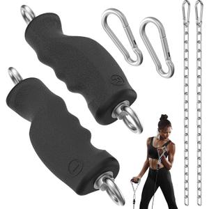 Tricep Rope LAT Pull Down Attachment, Gym Handle for Cable, Gym LAT Pulldown Cable Machine Pulley System Accessory, DIY Workout Equipment for Home Gym